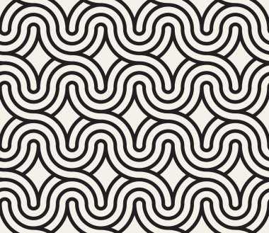 Vektör kusursuz desen. Modern stil soyut doku. Çizgili elementten geometrik fayanslar tekrarlanıyor