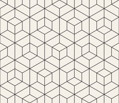 Vektör kusursuz desen. Modern stil soyut doku. Çizgili elementten geometrik fayanslar tekrarlanıyor