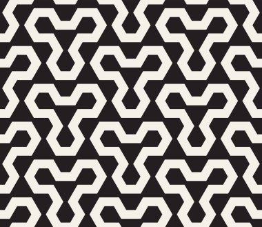 Vektör kusursuz desen. Modern stil soyut doku. Çizgili elementten geometrik fayanslar tekrarlanıyor