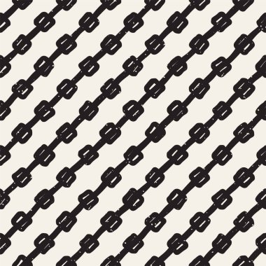 El çizimi pürüzsüz desen. Soyut geometrik şekiller arka plan siyah ve beyaz. Vektör etnik stil kirli dokusu.