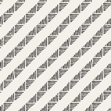 Kesintisiz geometrik doodle desen siyah ve beyaz. Adstract el çizilmiş çizgiler retro doku.