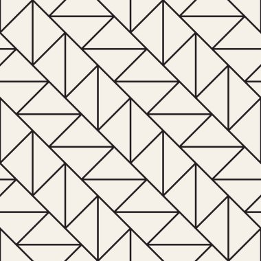 Vektör kusursuz desen. Modern stil soyut doku. Çizgili elementten geometrik fayanslar tekrarlanıyor