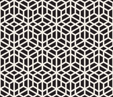 Vektör kusursuz desen. Modern stil soyut doku. Çizgili elementten geometrik fayanslar tekrarlanıyor