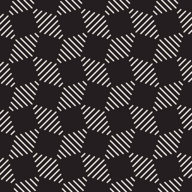 Vektör kusursuz desen. Modern stil soyut doku. Çizgili elementten geometrik fayanslar tekrarlanıyor