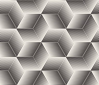 Vektör kusursuz desen. Modern stil soyut doku. Çizgili elementten geometrik fayanslar tekrarlanıyor