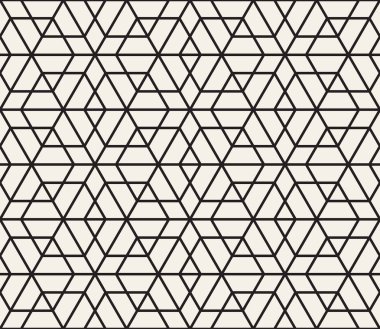 Vektör kusursuz desen. Modern stil soyut doku. Çizgili elementten geometrik fayanslar tekrarlanıyor