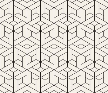 Vektör kusursuz desen. Modern stil soyut doku. Çizgili elementten geometrik fayanslar tekrarlanıyor