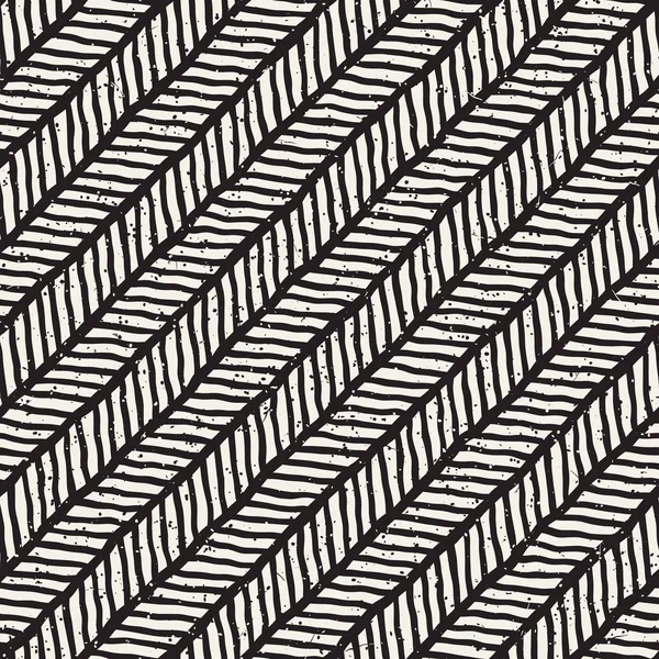 Simple Motif Géométrique Encre Monochrome Noir Blanc Traits Fond Texture — Image vectorielle