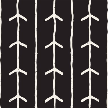 Basit mürekkep geometrik desen. Tek renkli siyah ve beyaz konturlar arka plan. Senin tasarı için doku fırça mürekkep el çekilmiş