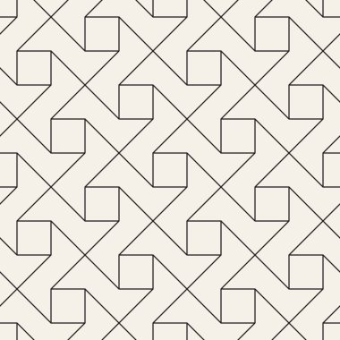 Vektörsüz geometrik desen. Basit soyut çizgiler kafes. Tekrarlanan ögeler stil arkaplan kaplaması 