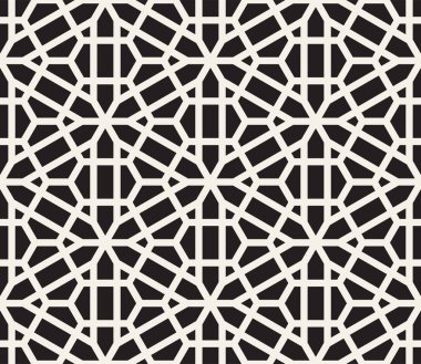 Vektör kusursuz desen. Modern stil soyut doku. Çizgili elementten geometrik fayanslar tekrarlanıyor