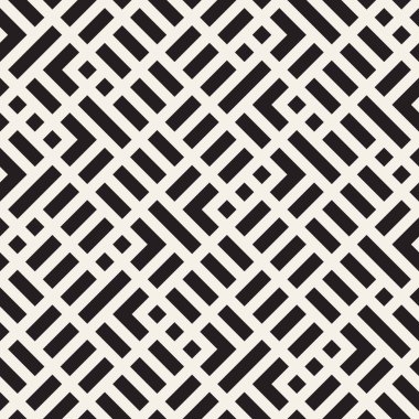 Vektör kusursuz desen. Modern stil soyut doku. Çizgili elementten geometrik fayanslar tekrarlanıyor