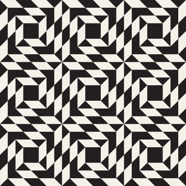 Vektör kusursuz desen. Modern stil soyut doku. Çizgili elementten geometrik fayanslar tekrarlanıyor