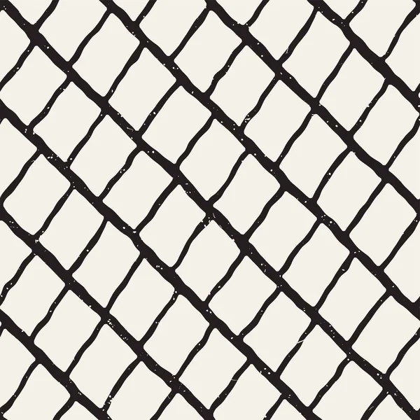 Patrón geométrico de tinta simple. Monocromo blanco y negro trazos de fondo. Textura de tinta dibujada a mano para su diseño — Archivo Imágenes Vectoriales