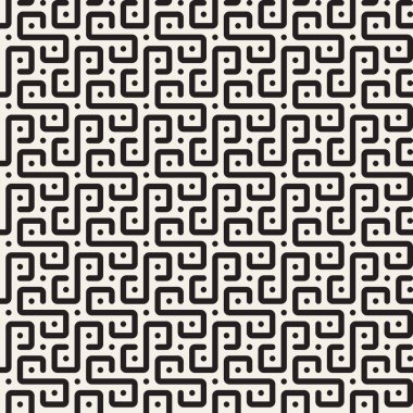 Vektör kusursuz desen. Modern stil soyut doku. Çizgili elementten geometrik fayanslar tekrarlanıyor