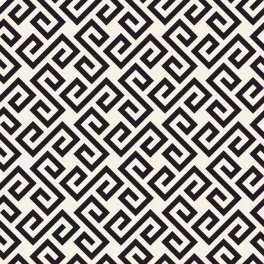 Vektör kusursuz desen. Modern stil soyut doku. Çizgili elementten geometrik fayanslar tekrarlanıyor