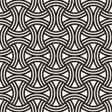 Vektör kusursuz desen. Modern stil soyut doku. Çizgili elementten geometrik fayanslar tekrarlanıyor