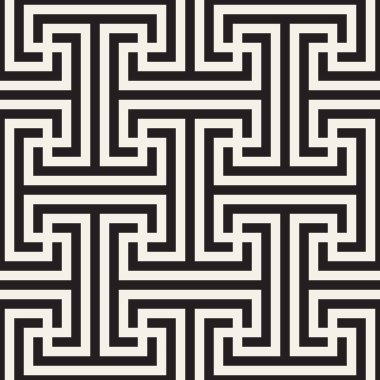 Vektör kesintisiz geometrik desen. Basit soyut çizgiler kafes. Yinelenen öğeleri şık arka plan