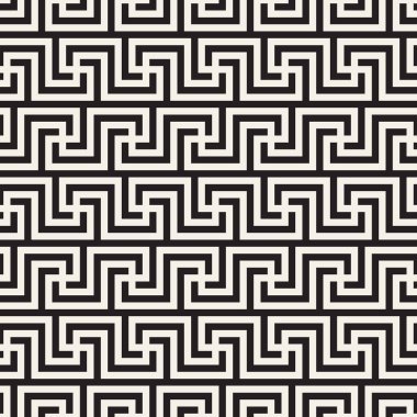 Vektör kusursuz desen. Modern stil soyut doku. Çizgili elementten geometrik fayanslar tekrarlanıyor