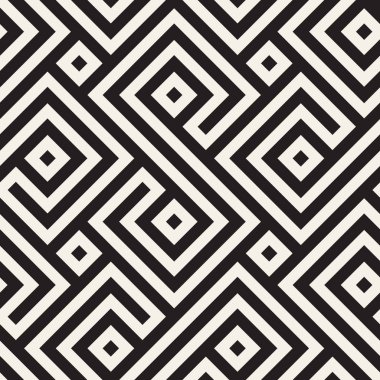 Vektör kusursuz desen. Modern stil soyut doku. Çizgili elementten geometrik fayanslar tekrarlanıyor
