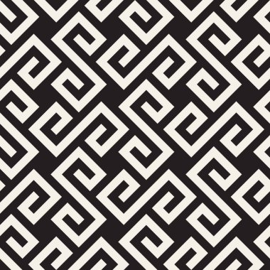 Vektör kusursuz desen. Modern stil soyut doku. Çizgili elementten geometrik fayanslar tekrarlanıyor