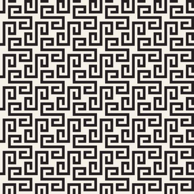 Vektör kusursuz desen. Modern stil soyut doku. Çizgili elementten geometrik fayanslar tekrarlanıyor