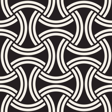 Vektör kusursuz desen. Modern stil soyut doku. Çizgili elementten geometrik fayanslar tekrarlanıyor