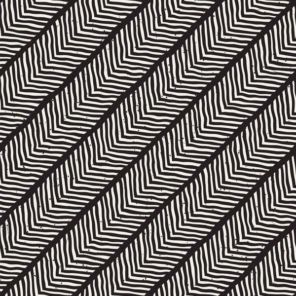 Einfaches Geometrisches Muster Mit Tinte Monochrom Schwarz Weiß Striche Hintergrund — Stockvektor