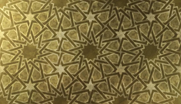 Hintergrunddesign Basierend Auf Traditionellen Orientalischen Grafischen Motiven Islamische Dekorative Muster — Stockfoto