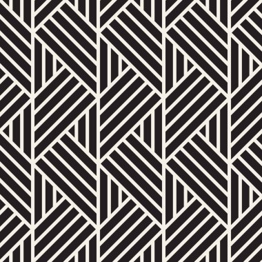 Vektör kusursuz desen. Modern stil soyut doku. Çizgili elementten geometrik fayanslar tekrarlanıyor