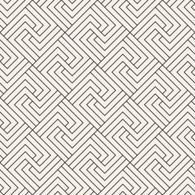 Vektör kusursuz desen. Modern stil soyut doku. Çizgili elementten geometrik fayanslar tekrarlanıyor