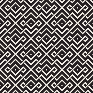 Vektör kusursuz desen. Modern stil soyut doku. Çizgili elementten geometrik fayanslar tekrarlanıyor