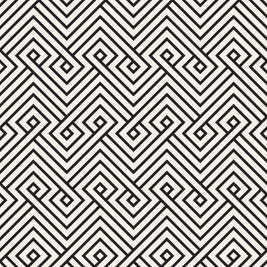Vektör kusursuz desen. Modern stil soyut doku. Çizgili elementten geometrik fayanslar tekrarlanıyor