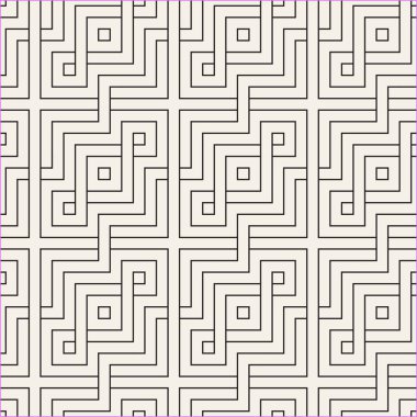 Vektör kusursuz desen. Modern stil soyut doku. Çizgili elementten geometrik fayanslar tekrarlanıyor