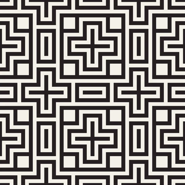ベクトルシームレスパターン モダンなスタイリッシュな抽象的な質感 縞模様の要素から幾何学的なタイルを繰り返す — ストックベクタ