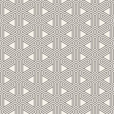 Vektör kesintisiz geometrik desen. Basit soyut çizgiler kafes. Yinelenen öğeleri şık arka plan