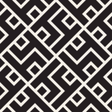 Vektör kesintisiz çizgiler mozaik desen. Modern şık soyut doku. Geometrik fayans yinelenen