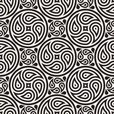 Sorunsuz vektör desen geometrik arka plan. Geometrik çizgiler kafes. Tekrarlanan soyut tasarım öğelerini yuvarlak. 