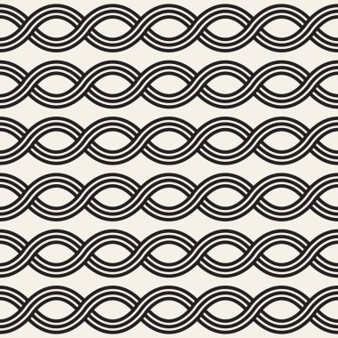 Vektör seamless modeli. Modern şık Soyut doku. Geometrik çini dalgalı yinelenen