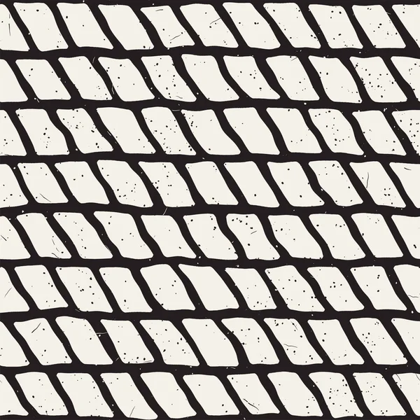 Einfaches geometrisches Muster mit Tinte. Monochrom schwarz-weiß Striche Hintergrund. Handgezeichnete Textur für Ihr Design — Stockvektor