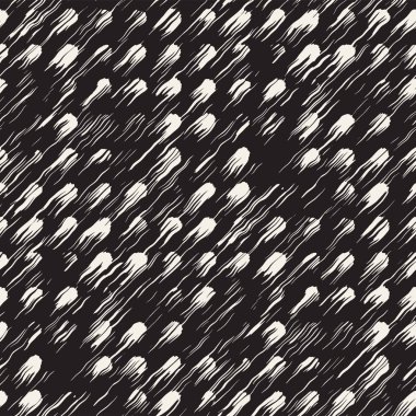 Vektör Dikişsiz desen fırça çizgileri ve vuruş. Siyah ve beyaz arka plan mürekkep elemanları ile. El doku boyalı.