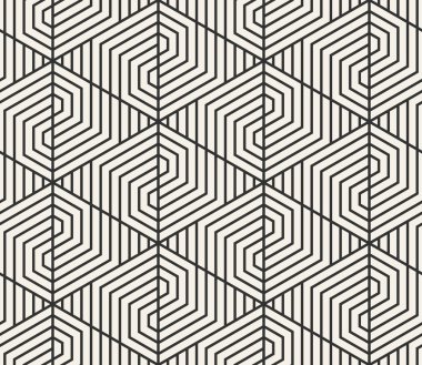 Vektör kesintisiz çizgiler desen. Modern şık üçgen şekiller doku. Geometrik fayans yinelenen
