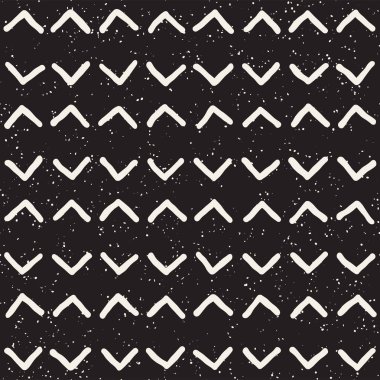 El ile Seamless Modeli hatları çizilmiş. Arka plan serbest fırça darbeleriyle. Siyah ve beyaz doku. Kağıt ambalaj için süsleme.