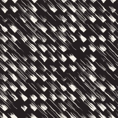 Vektör Dikişsiz desen fırça çizgileri ve vuruş. Siyah ve beyaz arka plan mürekkep elemanları ile. El doku boyalı.