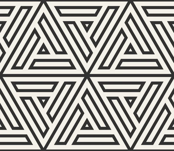 De patroon van de naadloze lijnen van de vector. Moderne stijlvolle driehoek vormen het patroon. Herhalende geometrische tegels — Stockvector