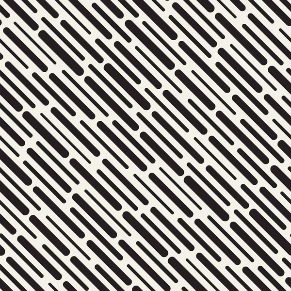Patrón de líneas redondeadas irregulares blancas y negras. Fondo moderno abstracto sin costura vectorial. Elegante caótico rayas mosaico — Archivo Imágenes Vectoriales