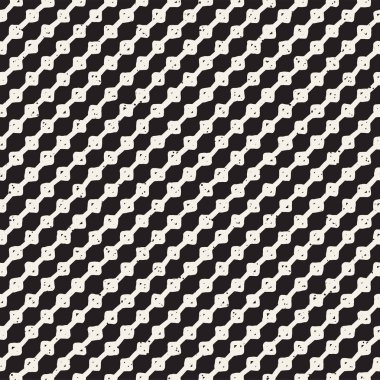 El çekilmiş siyah beyaz mürekkep soyut seamless modeli. Vektör şık doku. Tek renkli geometrik shappes boya fırça satırları