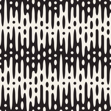 Vektör geometrik noktalar ile seamless modeli. Tek renkli rasgele hattı çizgileri. Yinelenen arka plan tasarım kontrast