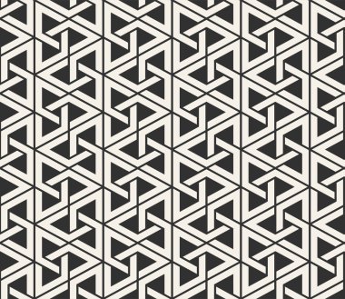 Vektör kesintisiz çizgiler desen. Modern şık üçgen şekiller doku. Geometrik fayans yinelenen