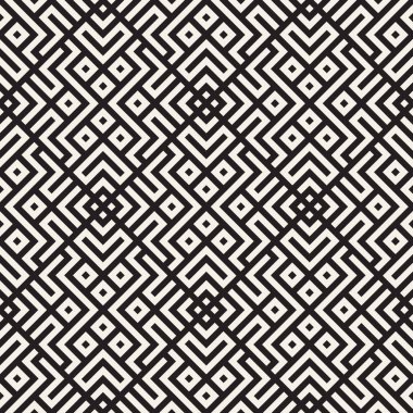 Vektör kusursuz desen. Modern stil soyut doku. Çizgili elementlerden geometrik fayanslar tekrarlanıyor
